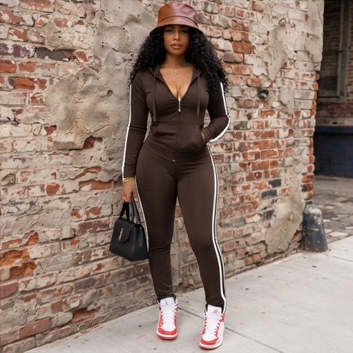 Sporty Chic Hoodie & Leggings Set