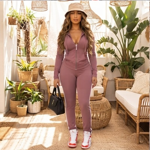 Sporty Chic Hoodie & Leggings Set