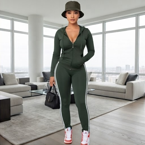 Sporty Chic Hoodie & Leggings Set