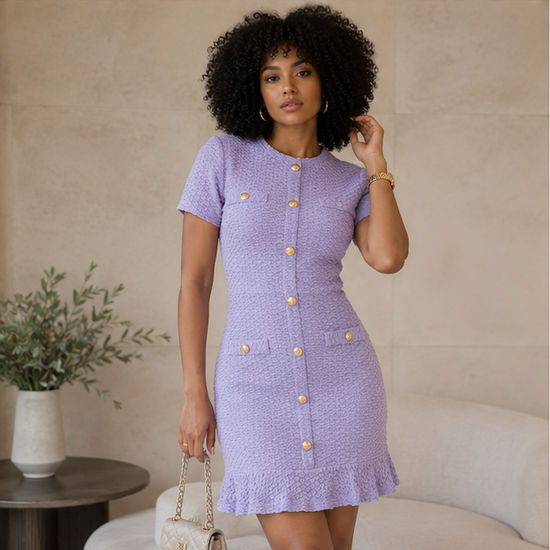 Charlotte Luxe Button Dress 🌺✨🤍