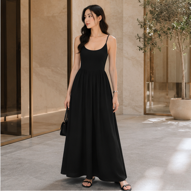 🤍 Luna™ Elegant Flow Maxi Dress🌸