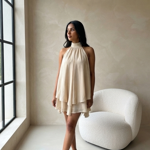 Summer Breeze Halter Mini Dress