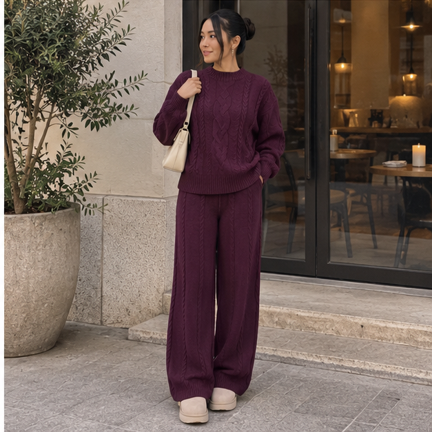 Cozy Cable Knit  Set
