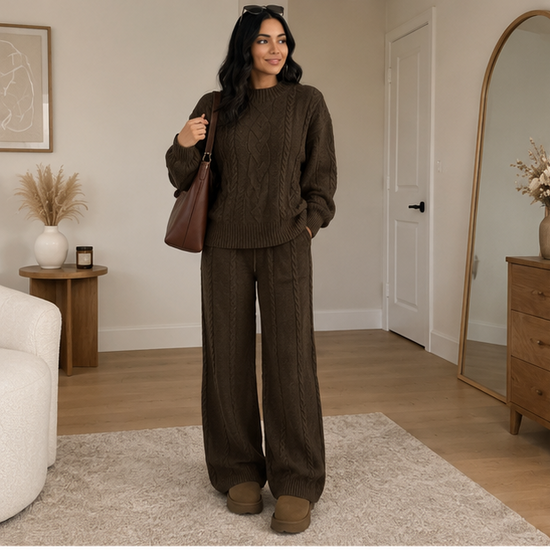 Cozy Cable Knit  Set