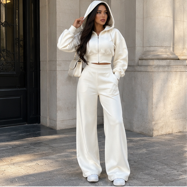 Hooded Wide-Leg Set