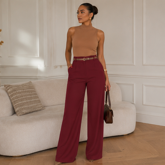 Sophia™ High-Waist Wide Leg Pants 🌺🤍