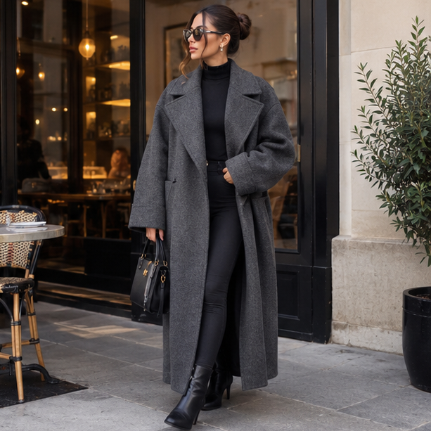 Oversized Long Wool Coat