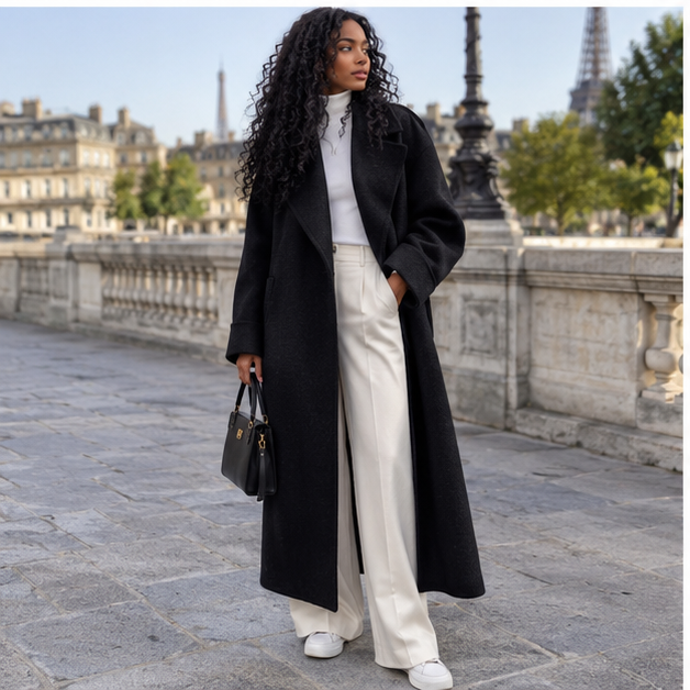 Oversized Long Wool Coat