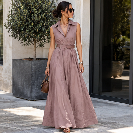 Elegant Belted Maxi Dress ✨