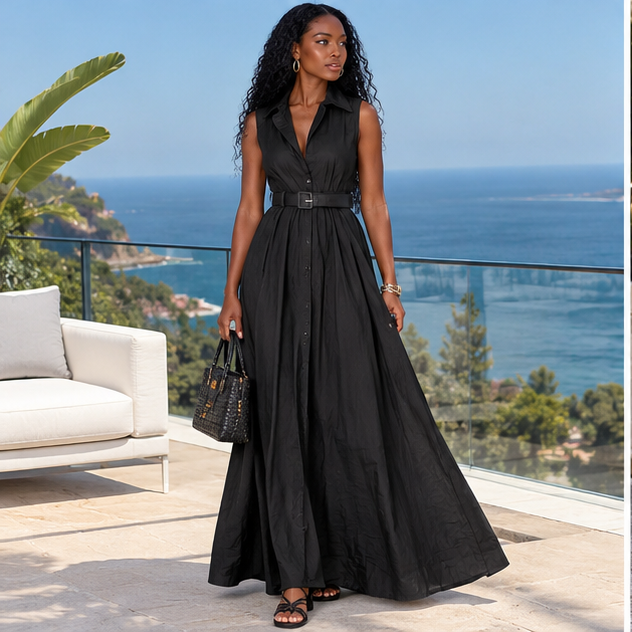Elegant Belted Maxi Dress ✨