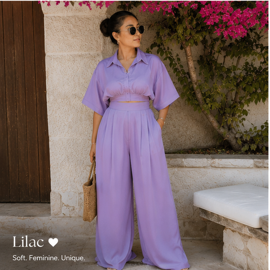 ✨ Celeste Luxe Two-Piece Wide Leg Set