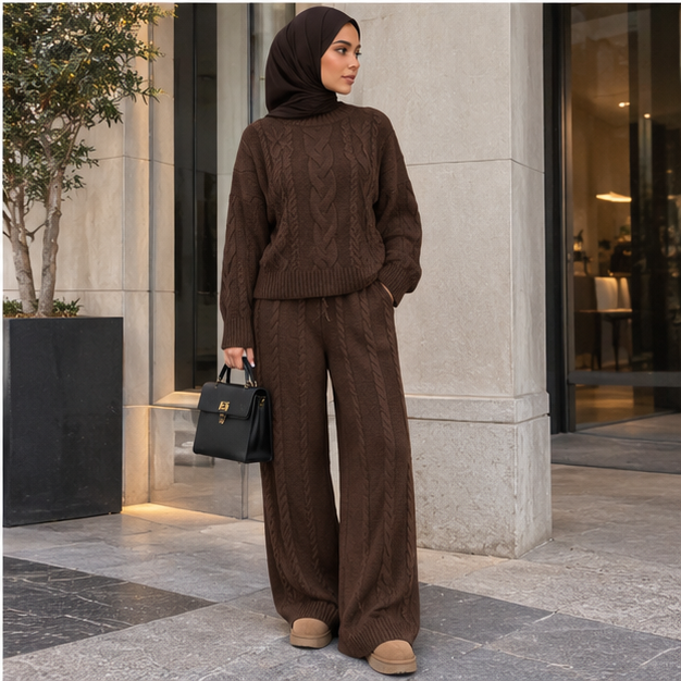 Cozy Cable Knit  Set