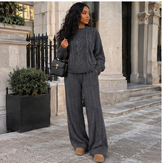 Cozy Cable Knit  Set