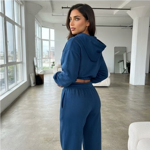 Zipped Corset & Wide-Pants Set