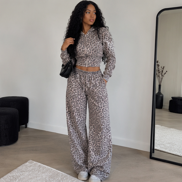 Leopard Print Oversized Set