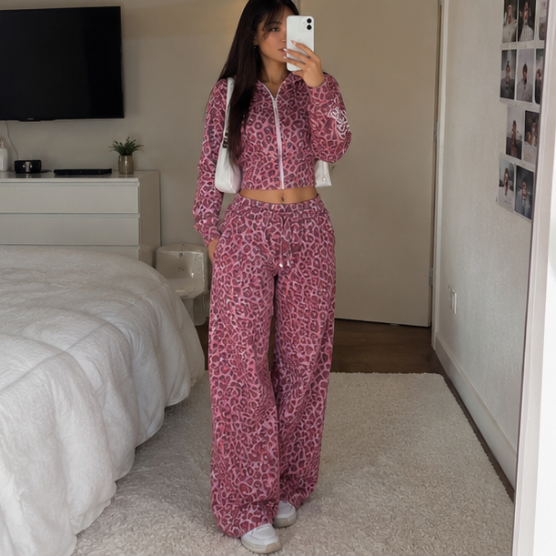 Leopard Print Oversized Set