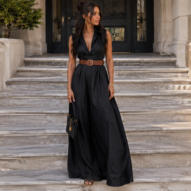 Elegant Belted Maxi Dress ✨