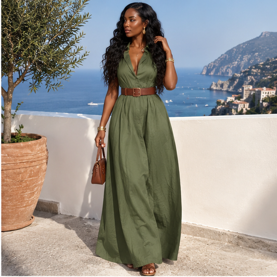 Elegant Belted Maxi Dress ✨