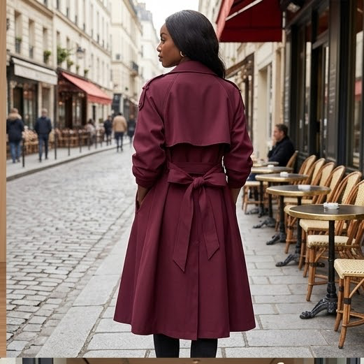 Trench Coat Long Élégant
