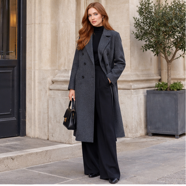 Veste en Cuir Chocolat