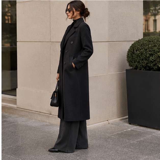 Veste en Cuir Chocolat