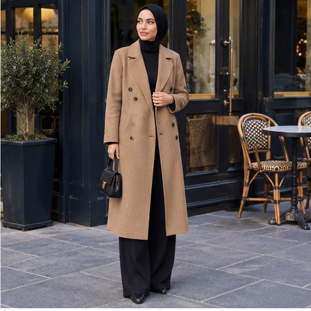 Veste en Cuir Chocolat