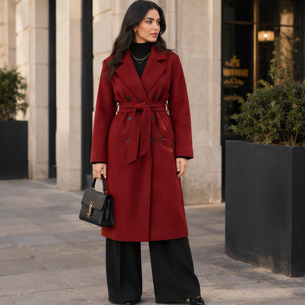 Veste en Cuir Chocolat