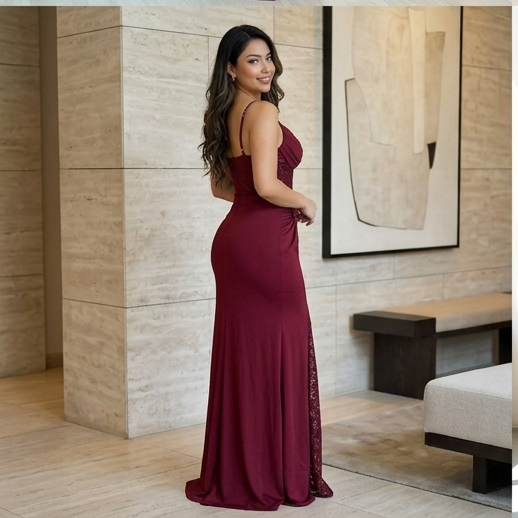 The Elena Lace-Corset Draped Maxi Dress 👗 🌺🤍