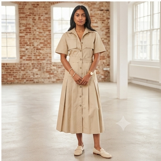 Urban Escape" Signature Shirt Dress – Timeless Elegance 🕊️
