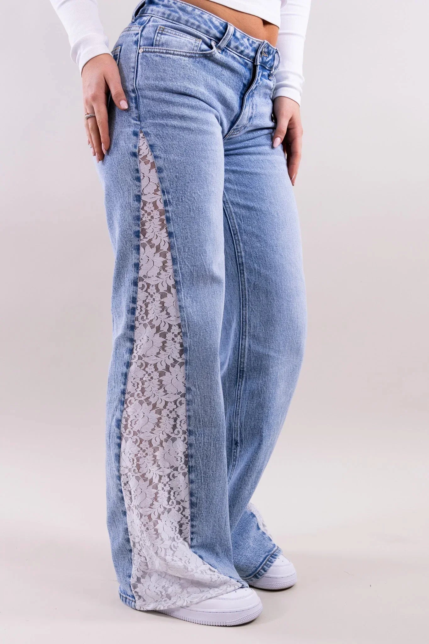 The Viral Lace BBL Jeans - 50% Off Today Only 🍑